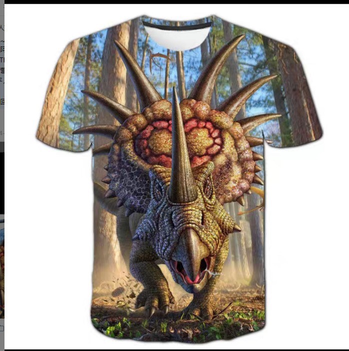 Digital Printed Round Neck Short Sleeve T-shirt