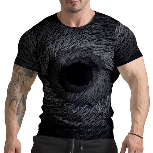 Digital Printed Round Neck Short Sleeve T-shirt