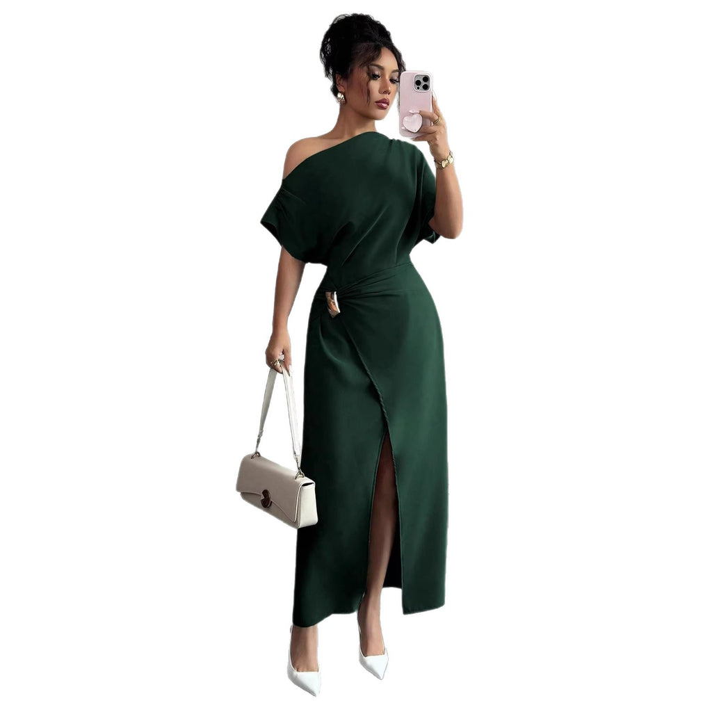 Womens Solid-Color Elegant & Sophisticated Bodycon Maxi Dress