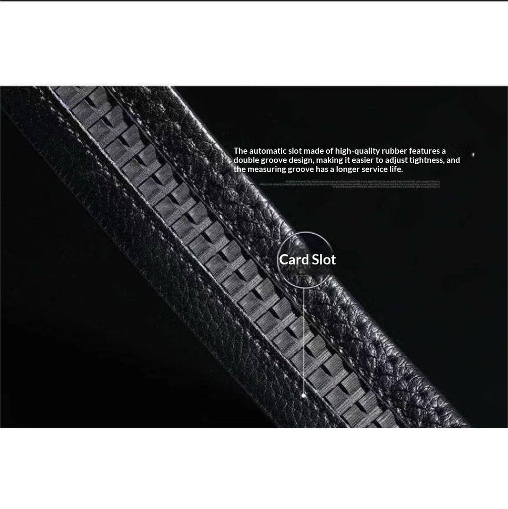 Mens Smooth Leather Belt With Automatic Buckle 1 Piece
