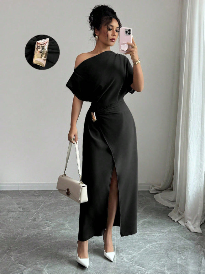 Womens Solid-Color Elegant & Sophisticated Bodycon Maxi Dress