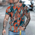 Digital Printed Round Neck Short Sleeve T-shirt
