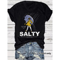 Womens Umbrella Girls Printed Crew Neck Dress