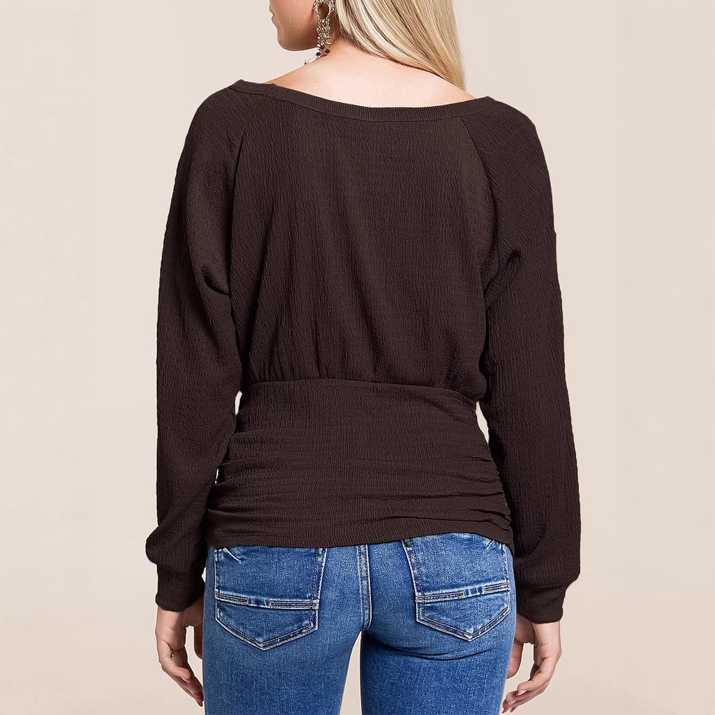 Slimming Soft Casual Long Sleeve Top For Women