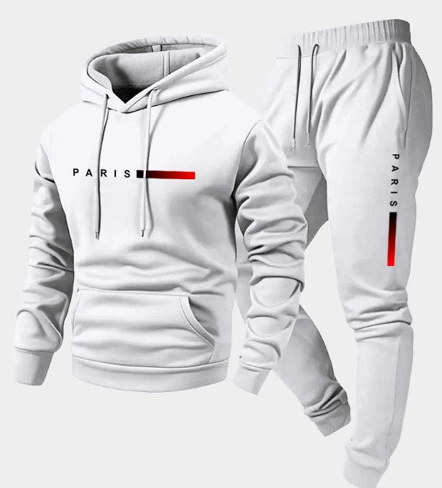 Letter-print Relaxed-fit Hoodie And Long-sleeve Pants Set