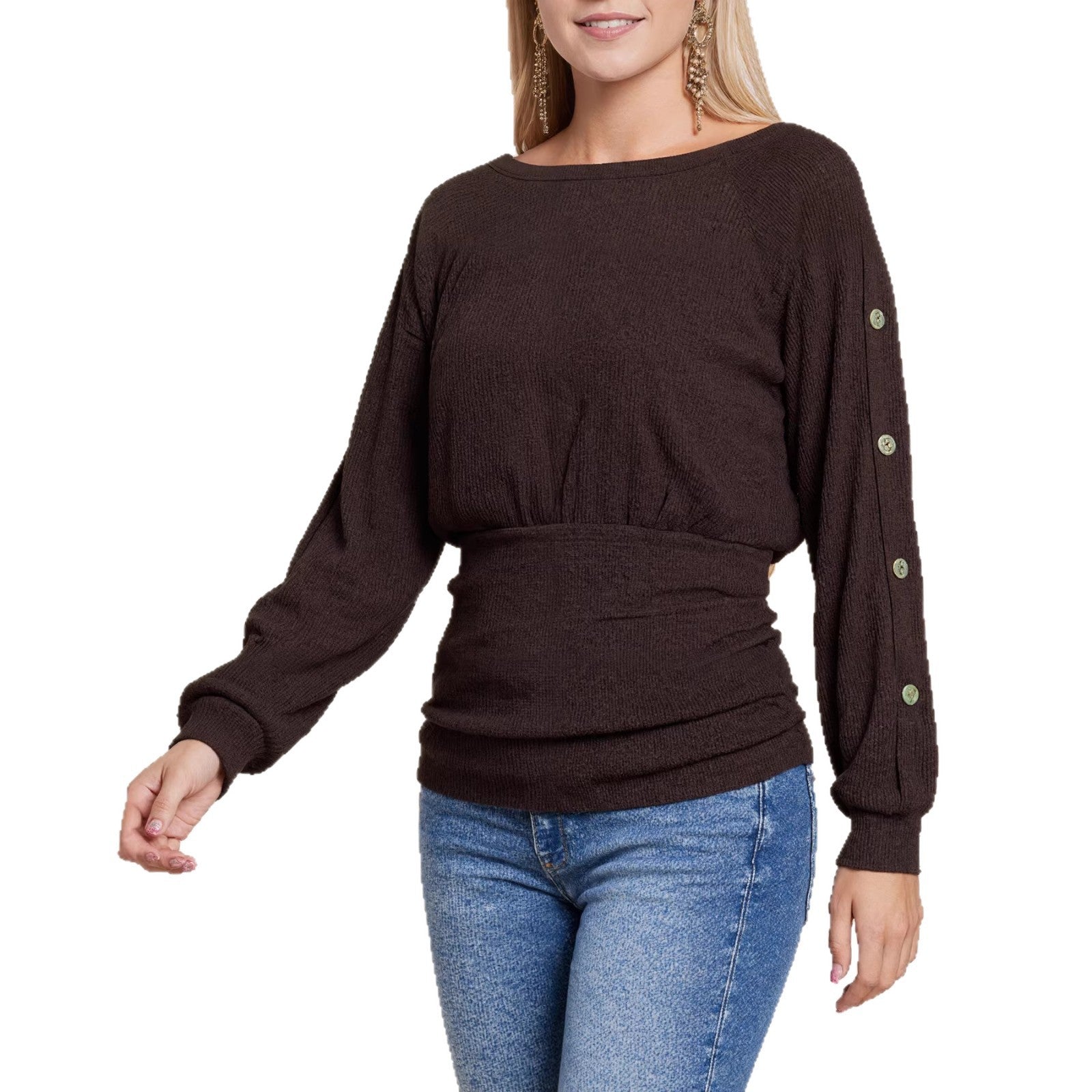 Slimming Soft Casual Long Sleeve Top For Women
