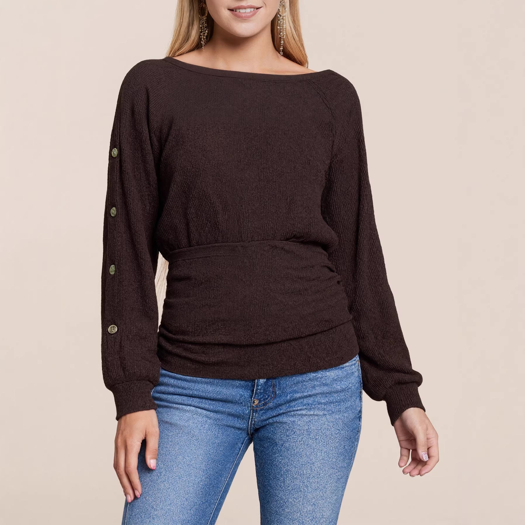 Slimming Soft Casual Long Sleeve Top For Women