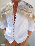 Mens Fashion 3D Printed Shirt Top