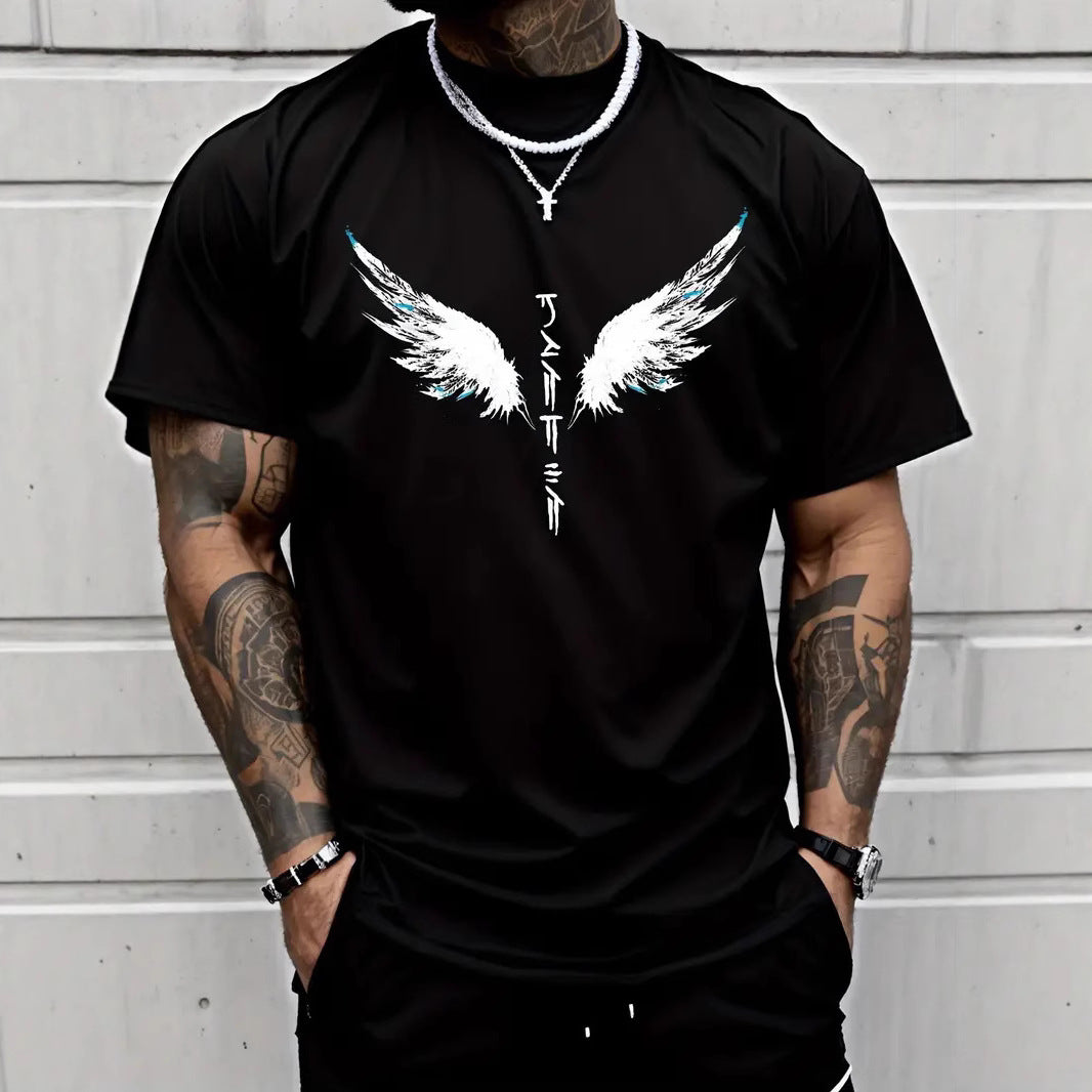 New Mens Top With A Printed Short-sleeve Design