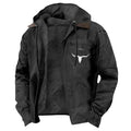 Mens Casual Retro Hooded Jacketcoat