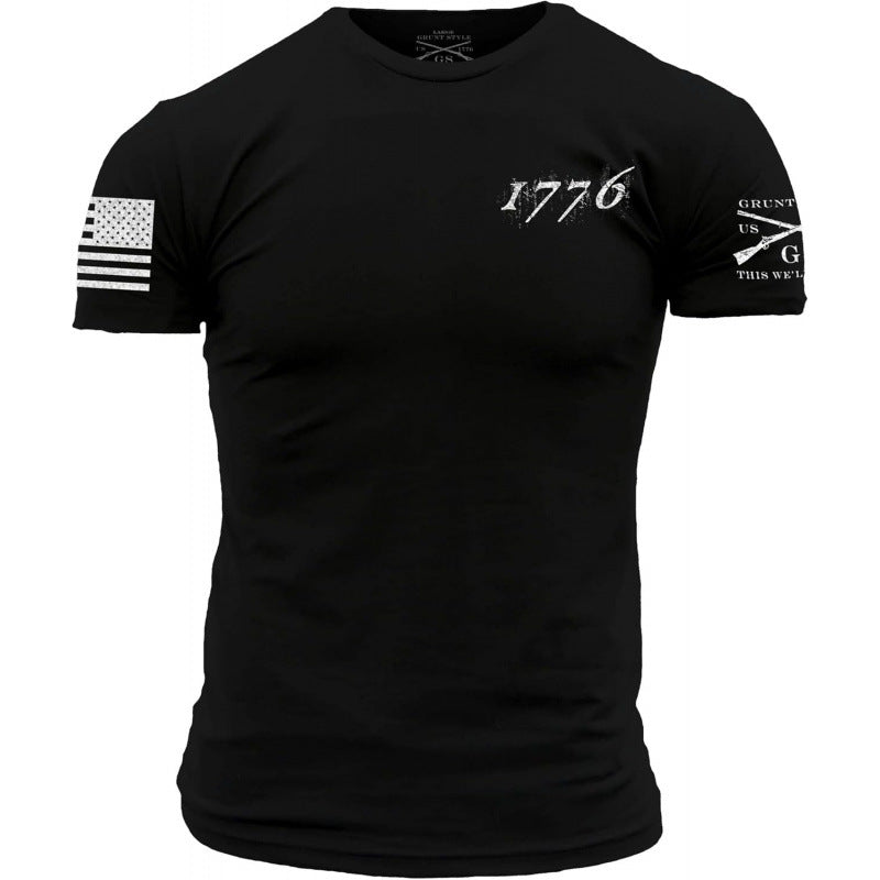 Solid Color Printed Cotton Mens Shirt