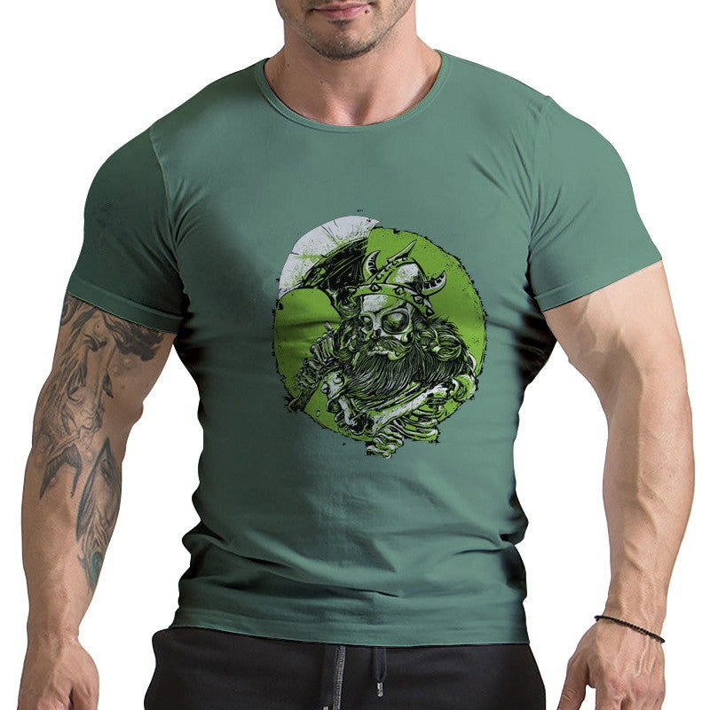 Digital Printed Round Neck Short Sleeve T-shirt