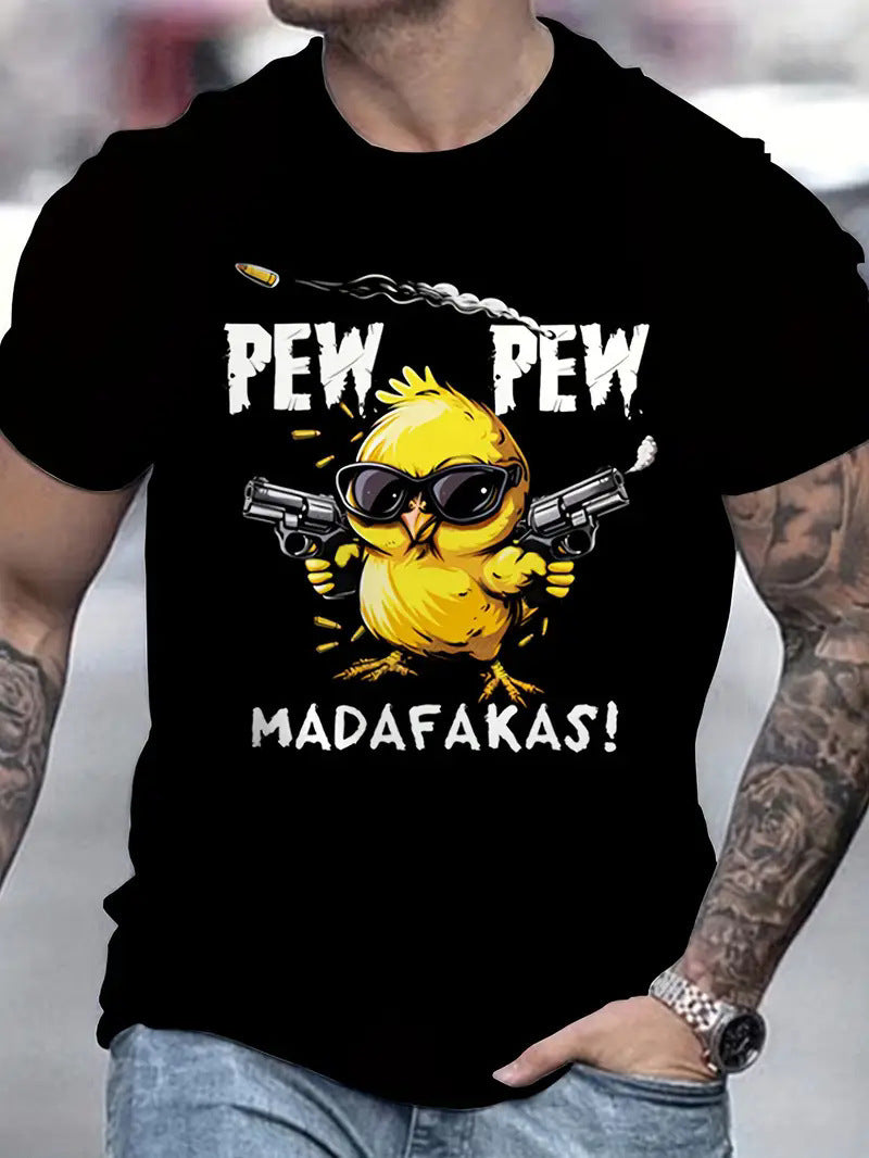 New Mens Top With A Printed Short-sleeve Design