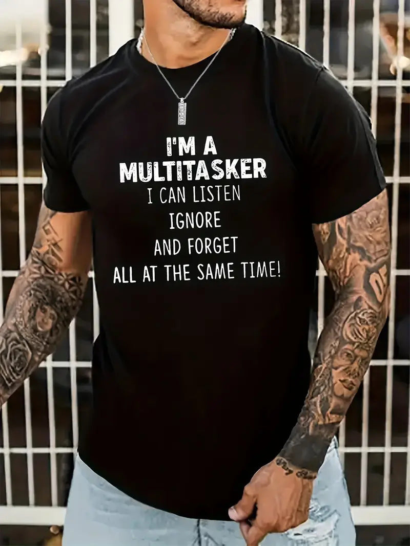 New Mens Top With A Printed Short-sleeve Design