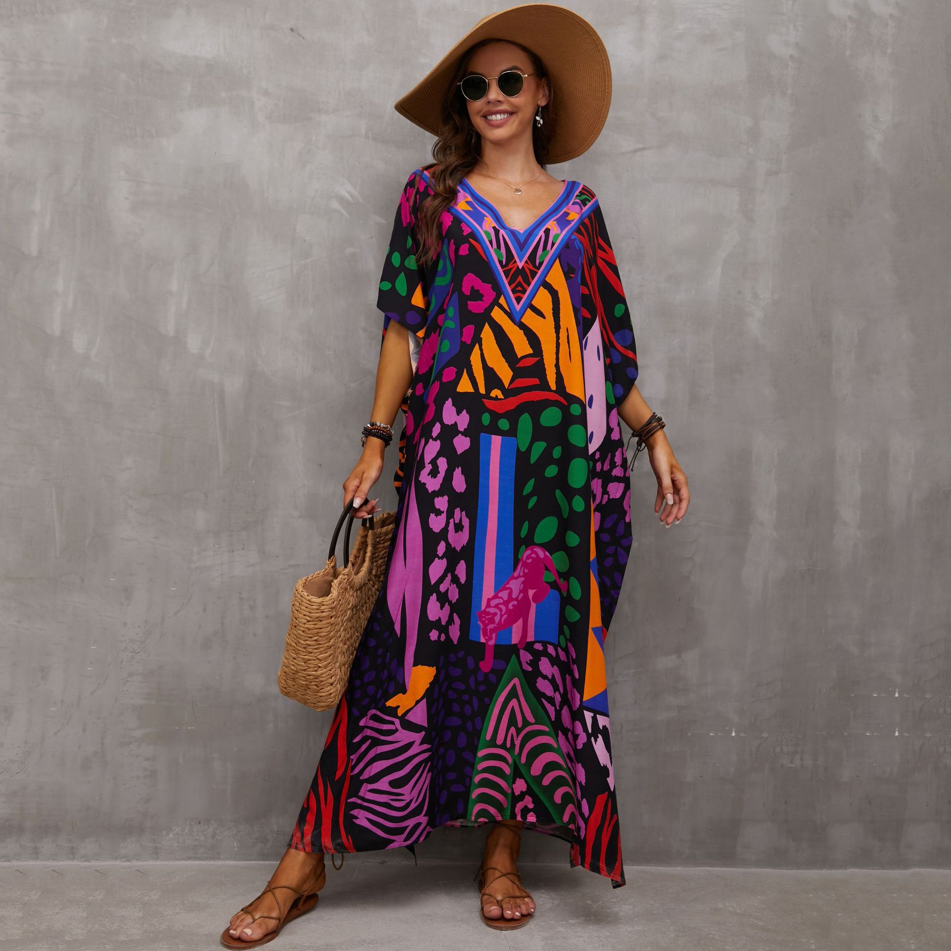Hawaiian-style Beach Cover-up Skirt Bikini Swimsuit