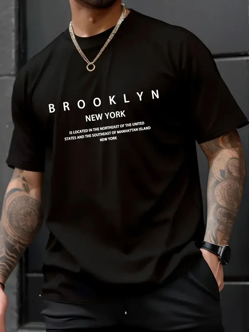 New Mens Top With A Printed Short-sleeve Design