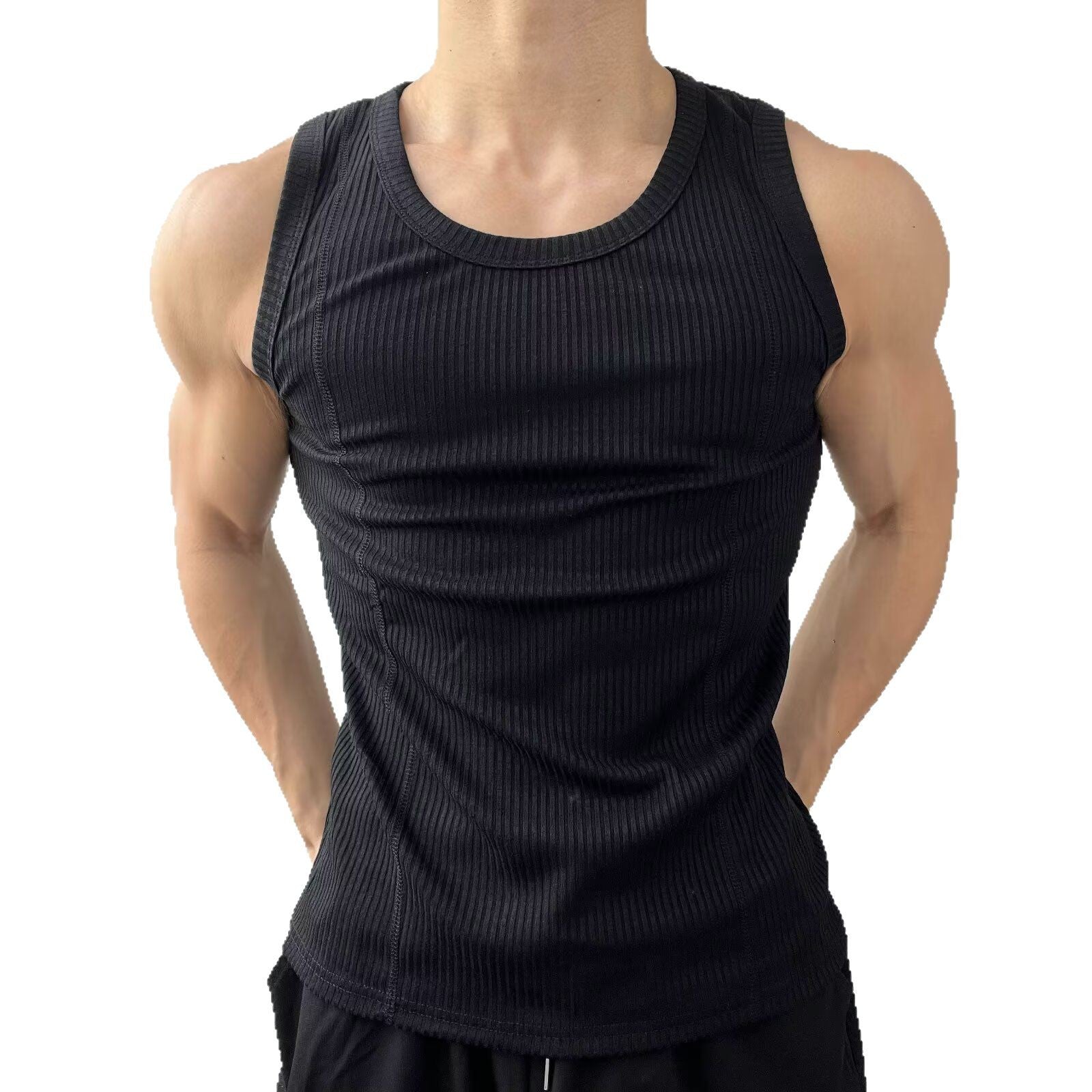 Mens Athletic Form-fitting, Stretchy Sleeveless Top