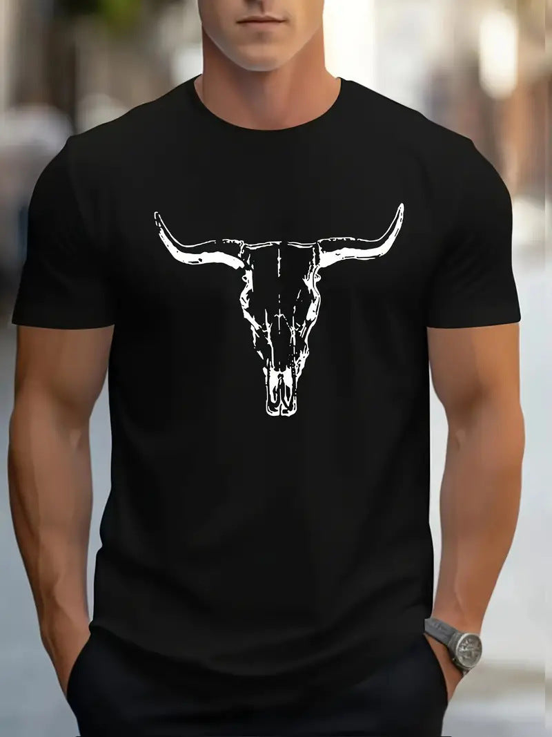 New Mens Top With A Printed Short-sleeve Design
