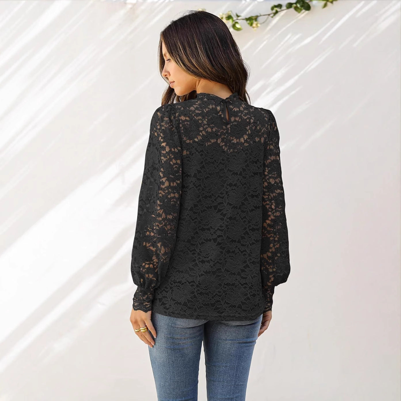 Lace Top Paired With A Detachable Camisole 2 piece Set